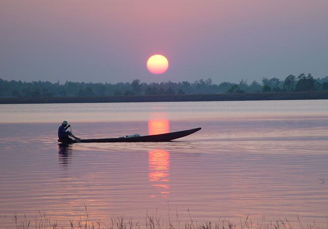 Villager fishing in Thailand